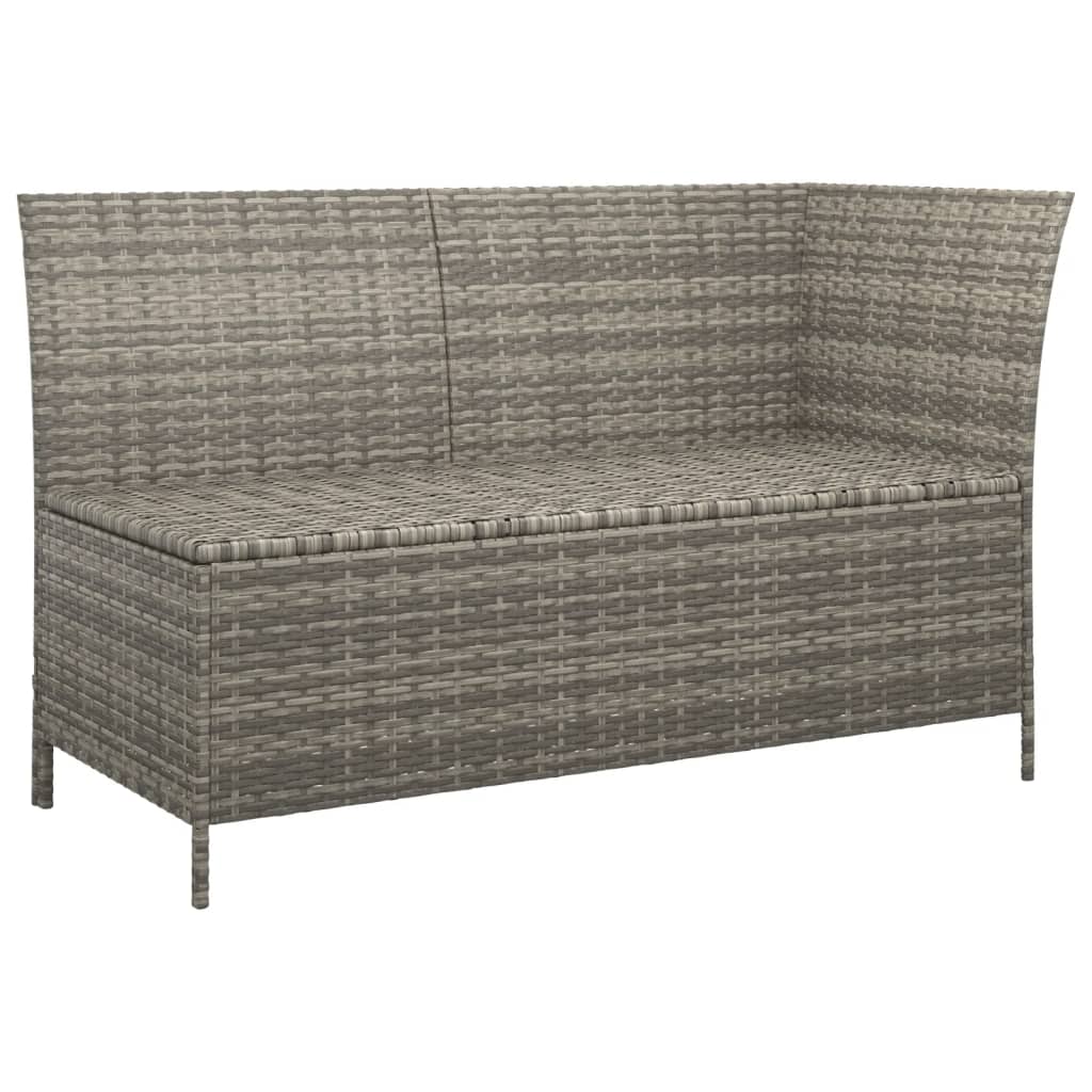 4-delige Loungeset met kussens poly rattan grijs is nu te koop bij PeponiXL, paradijselijk wonen!