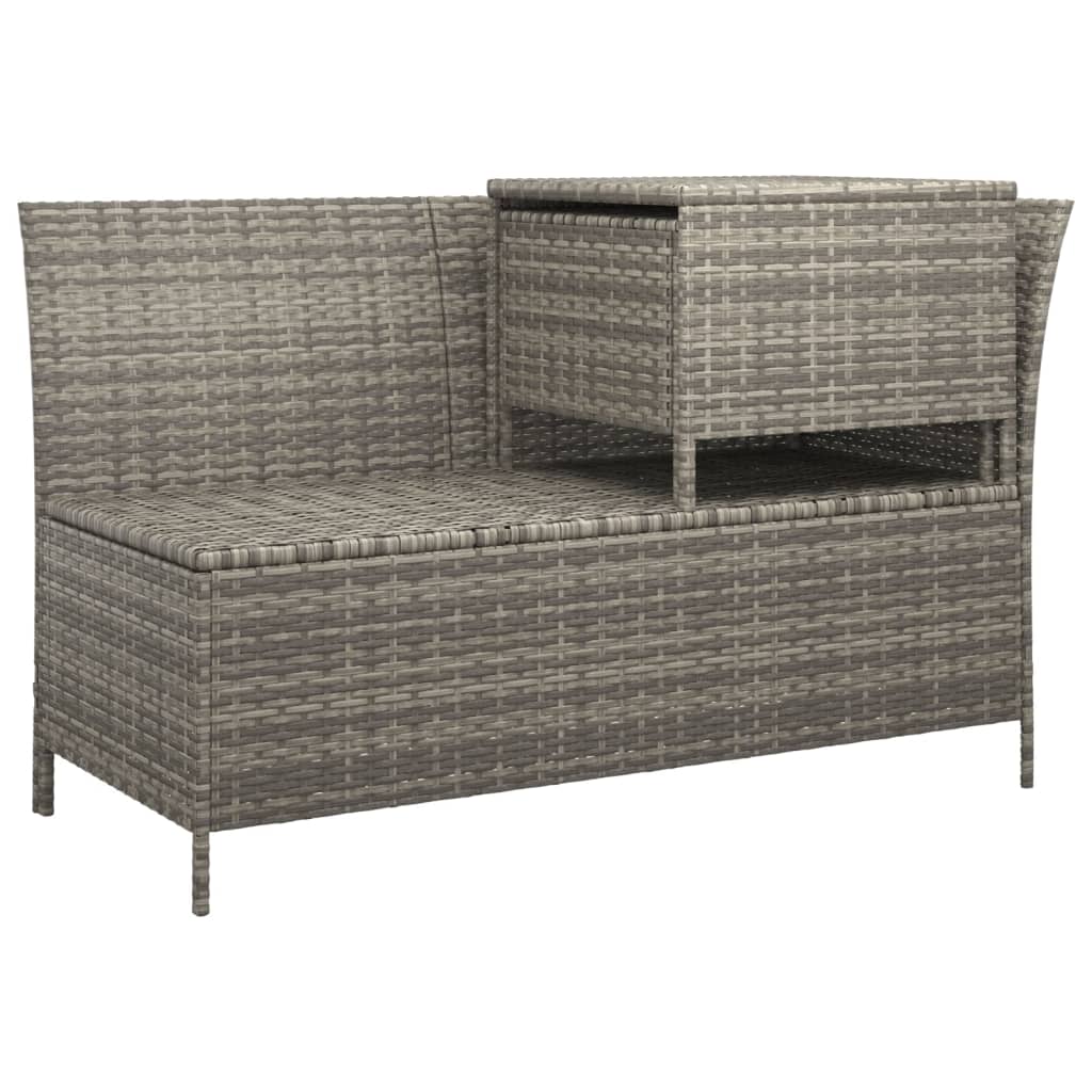 3-delige Loungeset met kussens poly rattan grijs is nu te koop bij PeponiXL, paradijselijk wonen!