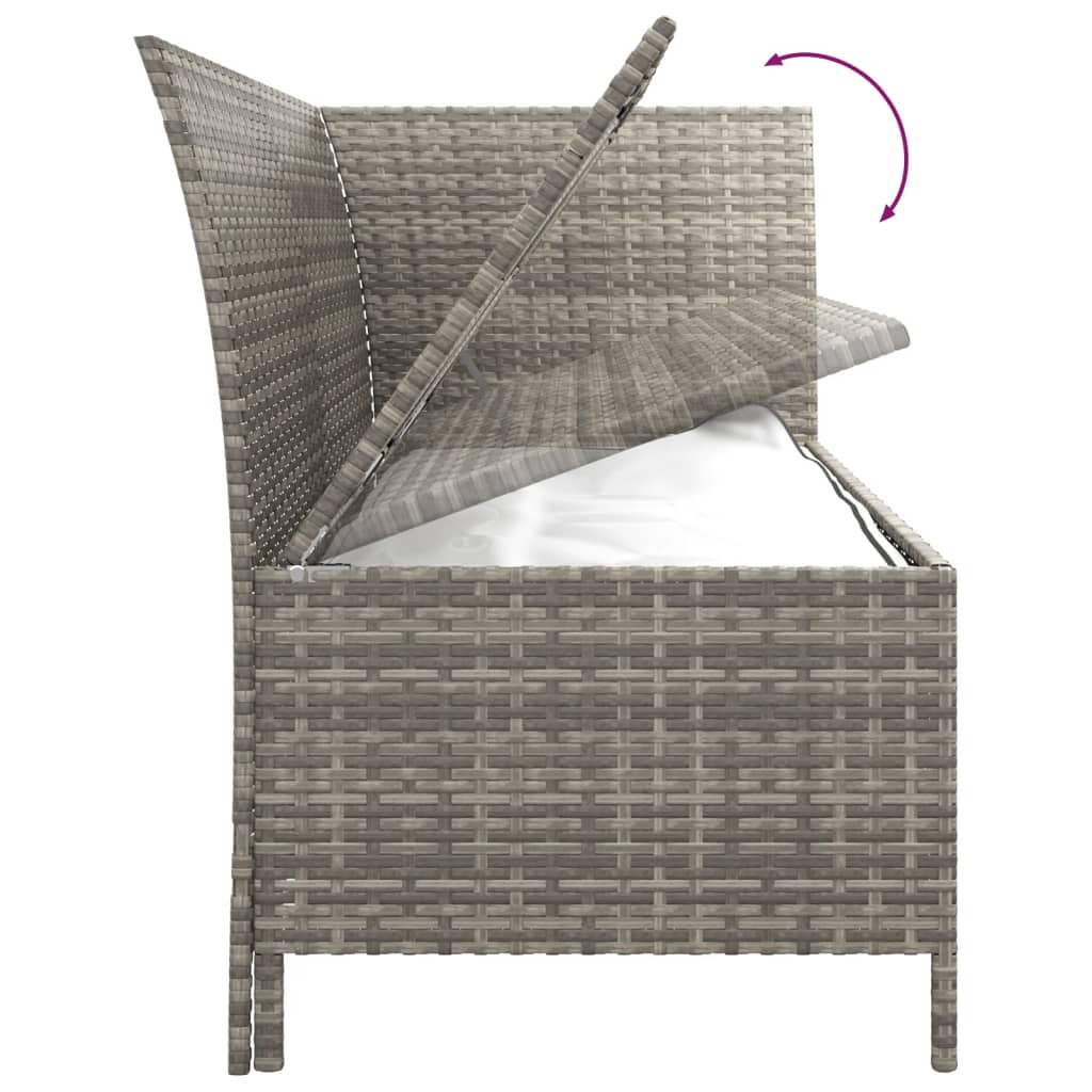 3-delige Loungeset met kussens poly rattan grijs is nu te koop bij PeponiXL, paradijselijk wonen!