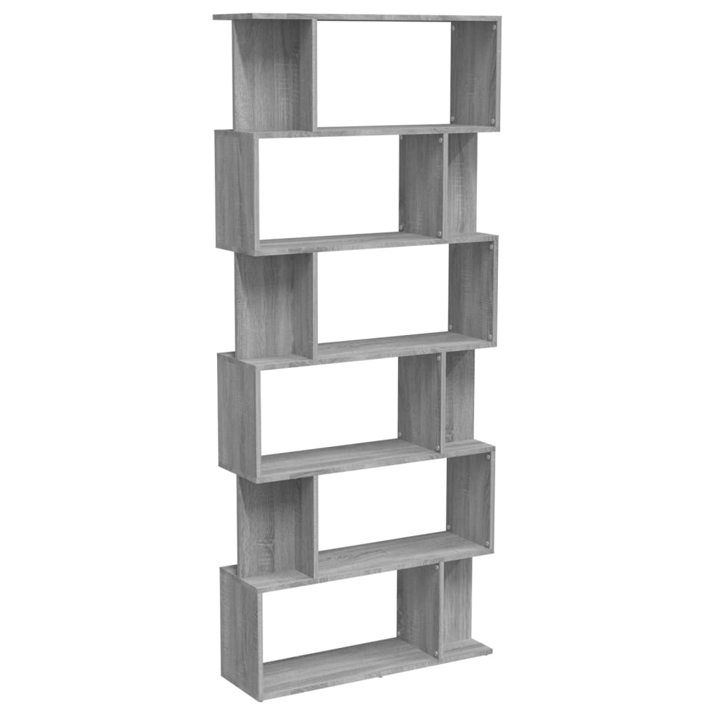 Boekenkast/kamerscherm 80x24x192 cm bewerkt hout grijs sonoma is nu te koop bij PeponiXL, paradijselijk wonen!