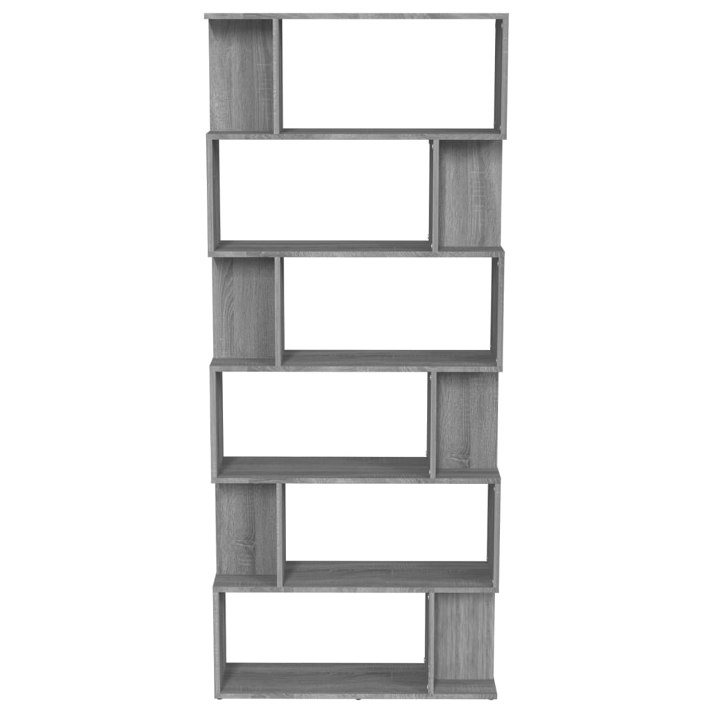 Boekenkast/kamerscherm 80x24x192 cm bewerkt hout grijs sonoma is nu te koop bij PeponiXL, paradijselijk wonen!