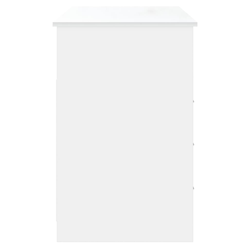 Bureau met lades 102x50x76 cm bewerkt hout wit is nu te koop bij PeponiXL, paradijselijk wonen!