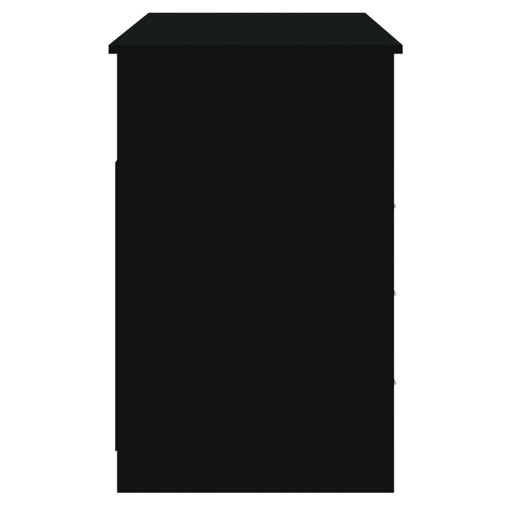 Bureau met lades 102x50x76 cm bewerkt hout zwart is nu te koop bij PeponiXL, paradijselijk wonen!