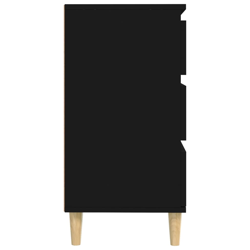 Dressoir 60x35x70 cm bewerkt hout zwart is nu te koop bij PeponiXL, paradijselijk wonen!