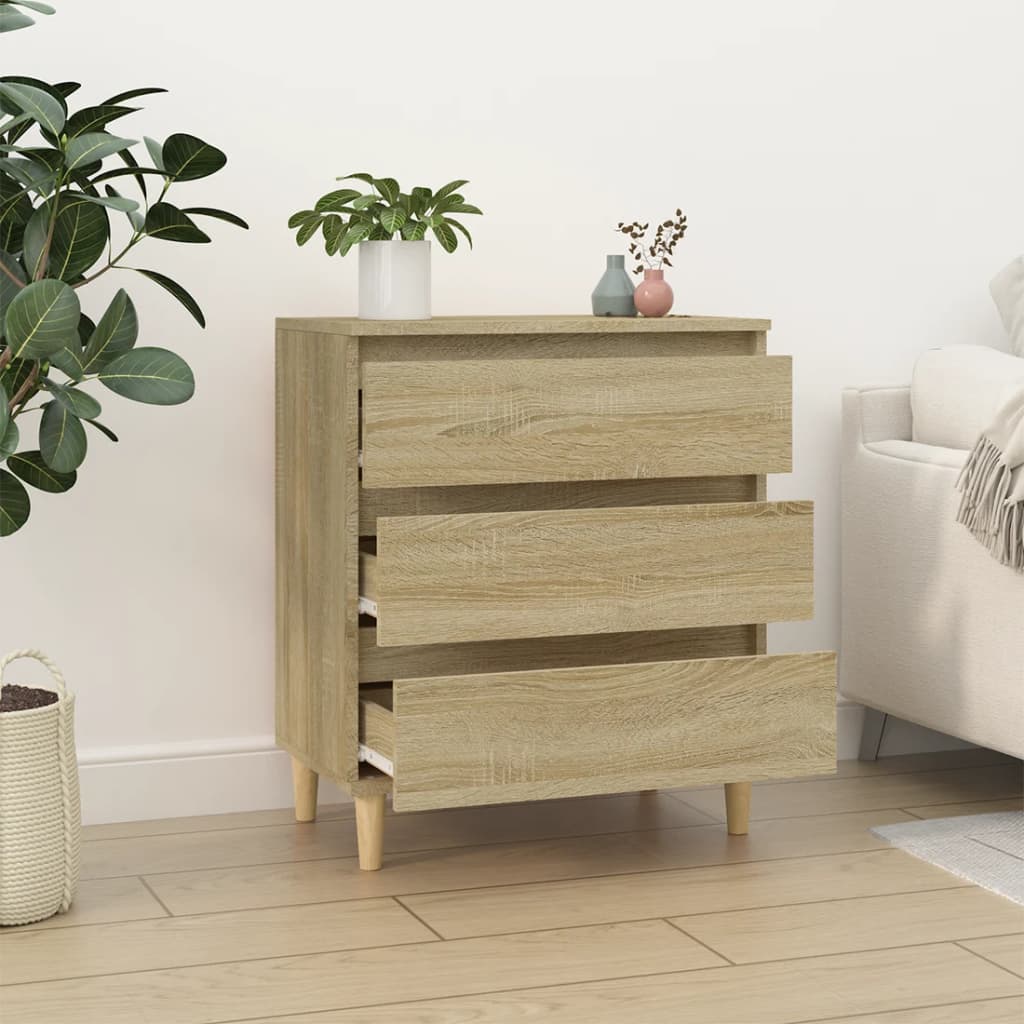 Dressoir 60x35x70 cm bewerkt hout sonoma eikenkleurig is nu te koop bij PeponiXL, paradijselijk wonen!