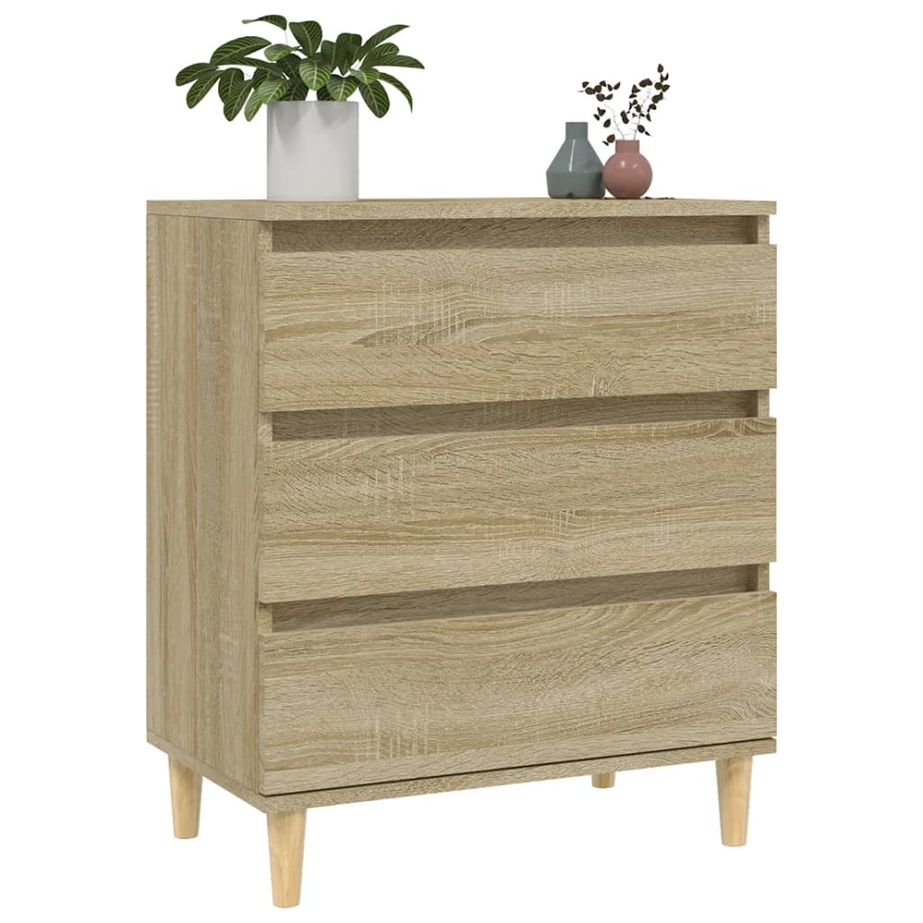 Dressoir 60x35x70 cm bewerkt hout sonoma eikenkleurig is nu te koop bij PeponiXL, paradijselijk wonen!
