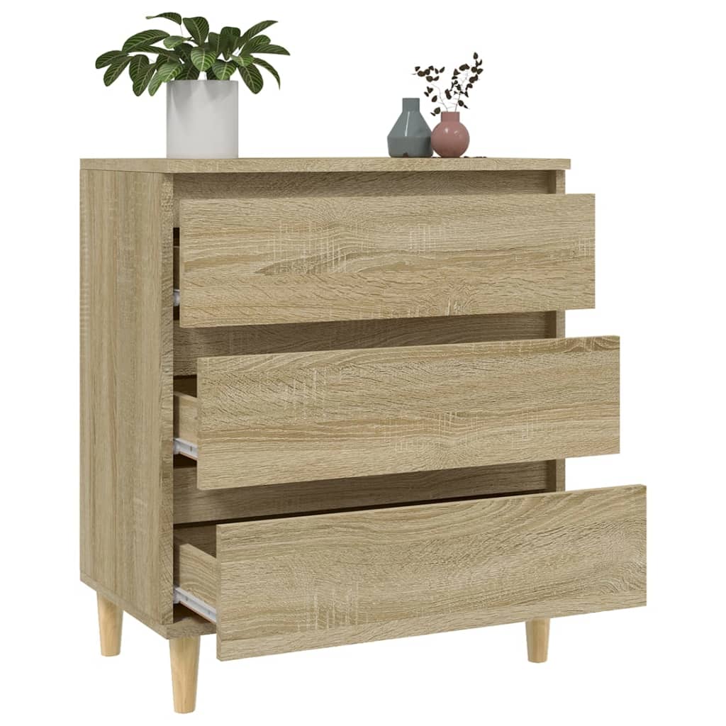 Dressoir 60x35x70 cm bewerkt hout sonoma eikenkleurig is nu te koop bij PeponiXL, paradijselijk wonen!