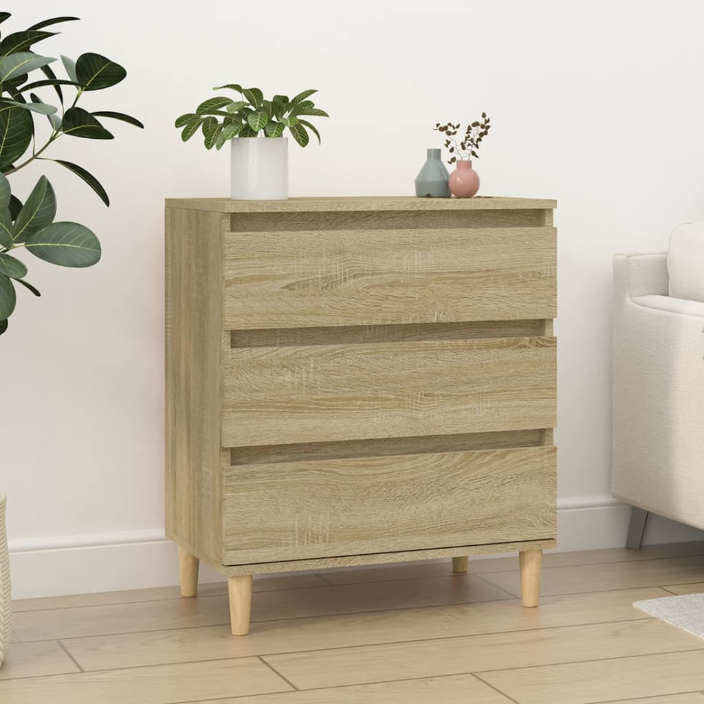 Dressoir 60x35x70 cm bewerkt hout sonoma eikenkleurig is nu te koop bij PeponiXL, paradijselijk wonen!