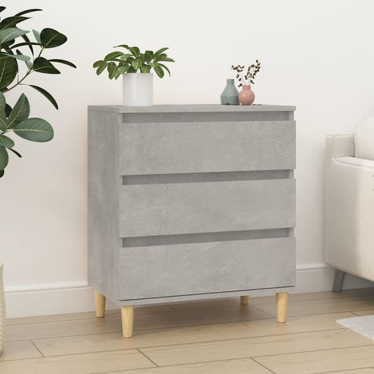Dressoir 60x35x70 cm bewerkt hout betongrijs is nu te koop bij PeponiXL, paradijselijk wonen!