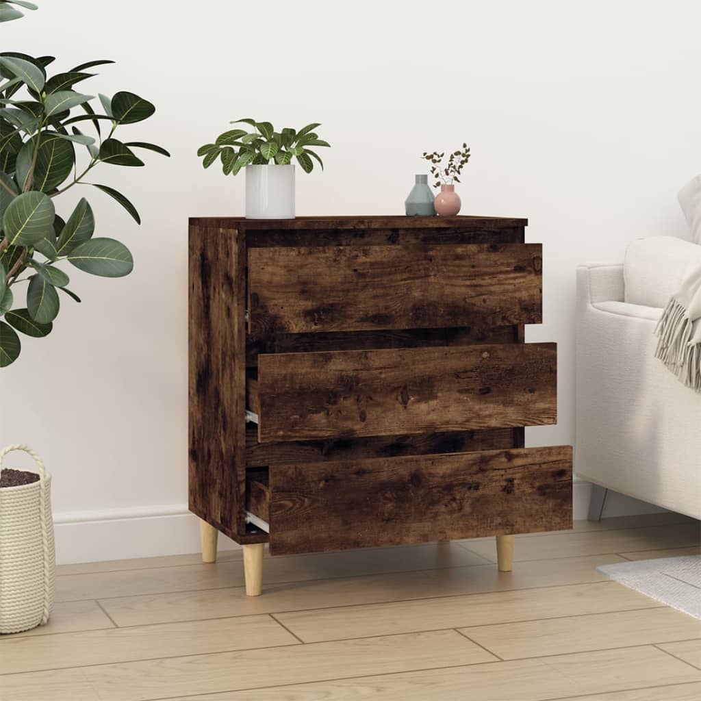 Dressoir 60x35x70 cm bewerkt hout gerookt eikenkleurig is nu te koop bij PeponiXL, paradijselijk wonen!