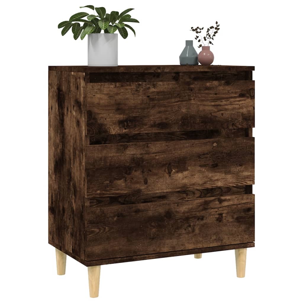 Dressoir 60x35x70 cm bewerkt hout gerookt eikenkleurig is nu te koop bij PeponiXL, paradijselijk wonen!