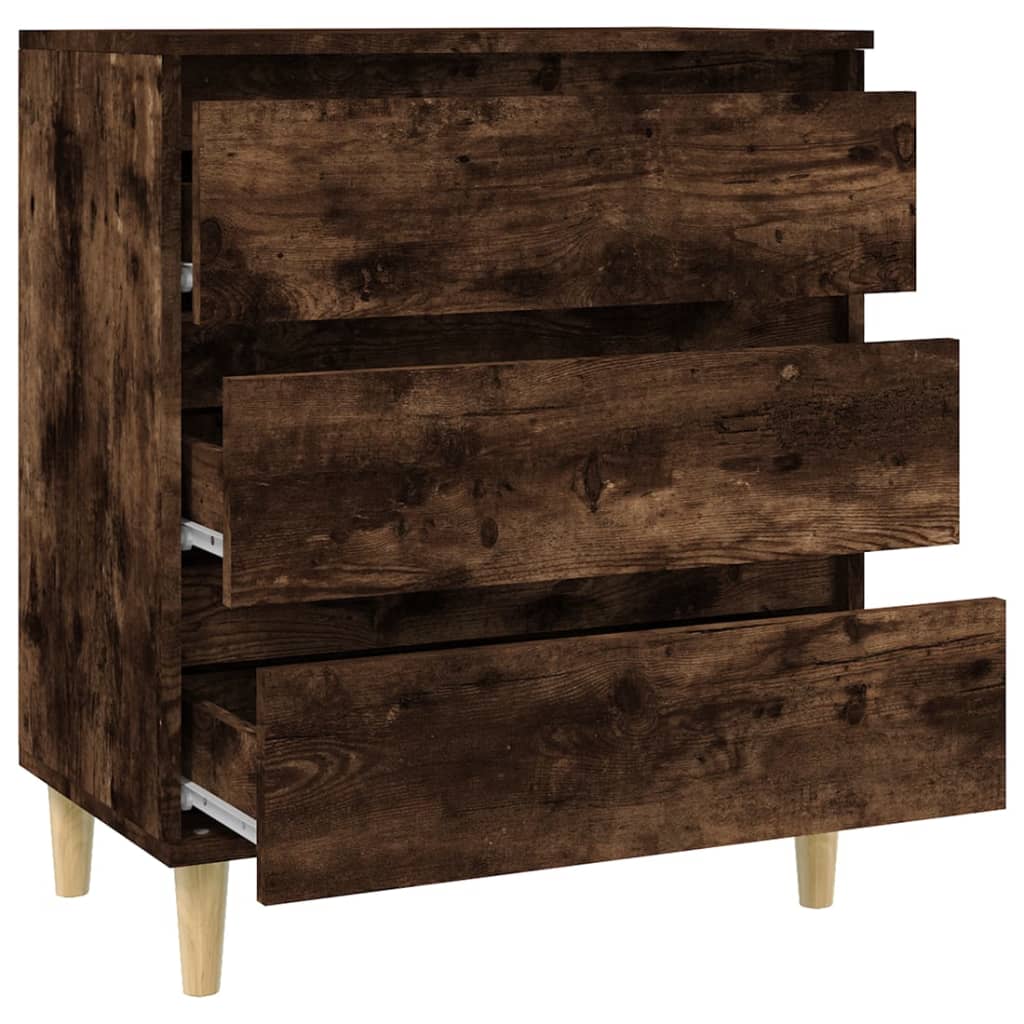 Dressoir 60x35x70 cm bewerkt hout gerookt eikenkleurig is nu te koop bij PeponiXL, paradijselijk wonen!