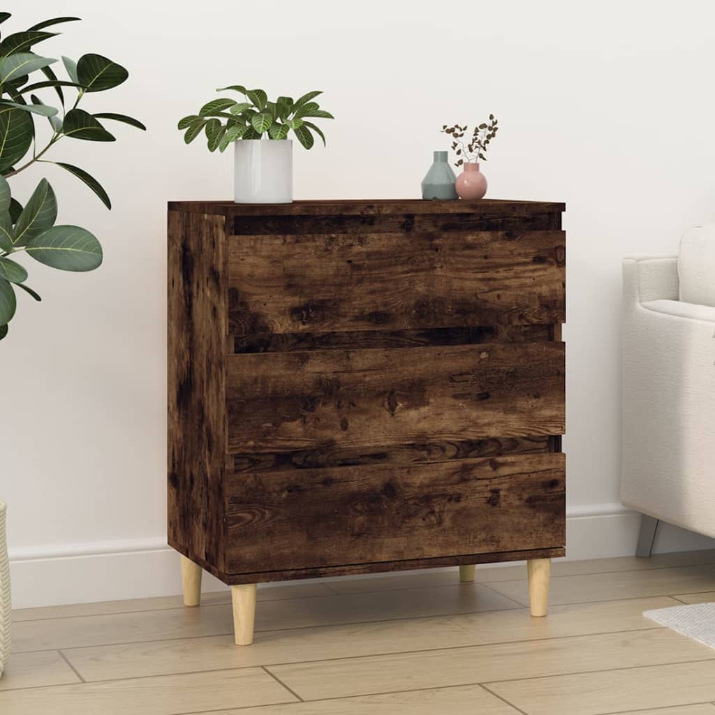 Dressoir 60x35x70 cm bewerkt hout gerookt eikenkleurig is nu te koop bij PeponiXL, paradijselijk wonen!