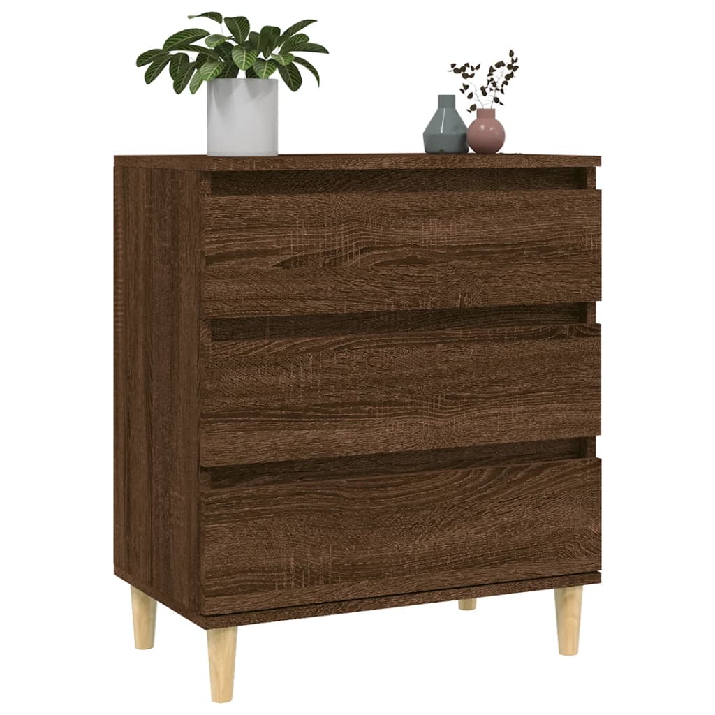 Dressoir 60x35x70 cm bewerkt hout bruin eikenkleur is nu te koop bij PeponiXL, paradijselijk wonen!