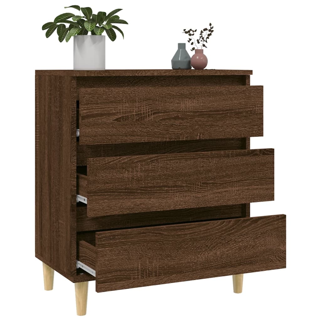 Dressoir 60x35x70 cm bewerkt hout bruin eikenkleur is nu te koop bij PeponiXL, paradijselijk wonen!