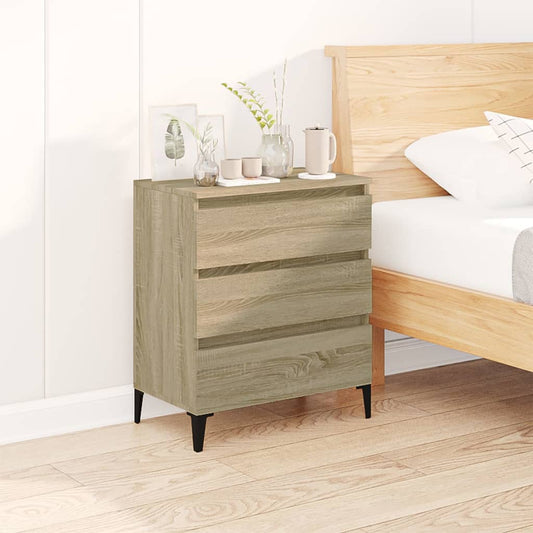 Dressoir 60x35x70 cm bewerkt hout sonoma eikenkleurig is nu te koop bij PeponiXL, paradijselijk wonen!