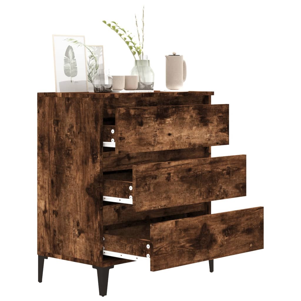 Dressoir 60x35x70 cm bewerkt hout gerookt eikenkleurig is nu te koop bij PeponiXL, paradijselijk wonen!