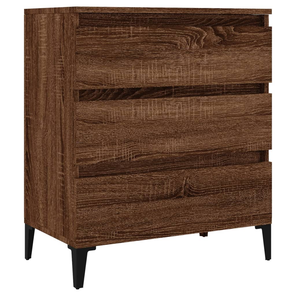 Dressoir 60x35x70 cm bewerkt hout bruin eikenkleur is nu te koop bij PeponiXL, paradijselijk wonen!