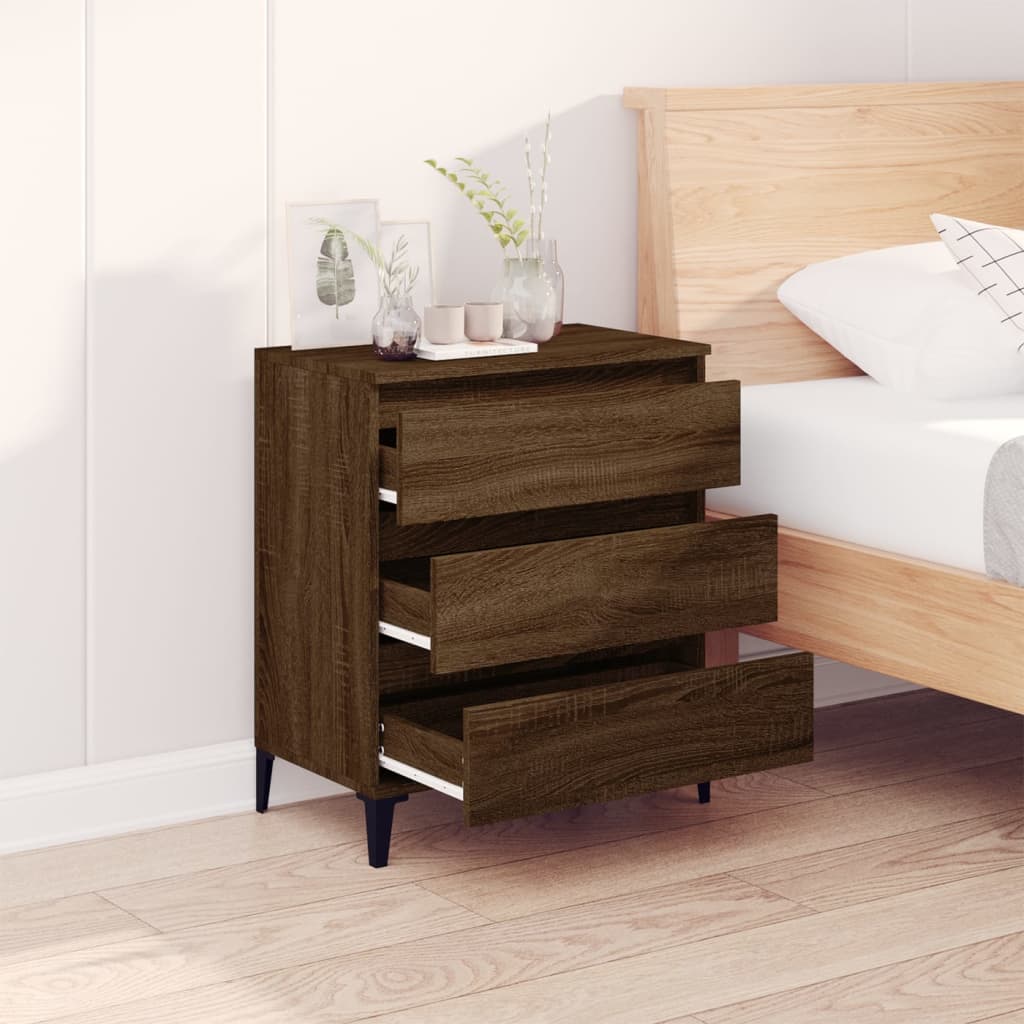 Dressoir 60x35x70 cm bewerkt hout bruin eikenkleur is nu te koop bij PeponiXL, paradijselijk wonen!