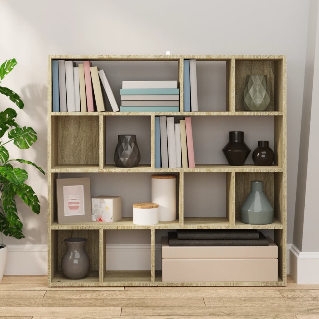 Boekenkast / kamerscherm 105x24x102 cm sonoma eikenkleurig is nu te koop bij PeponiXL, paradijselijk wonen!