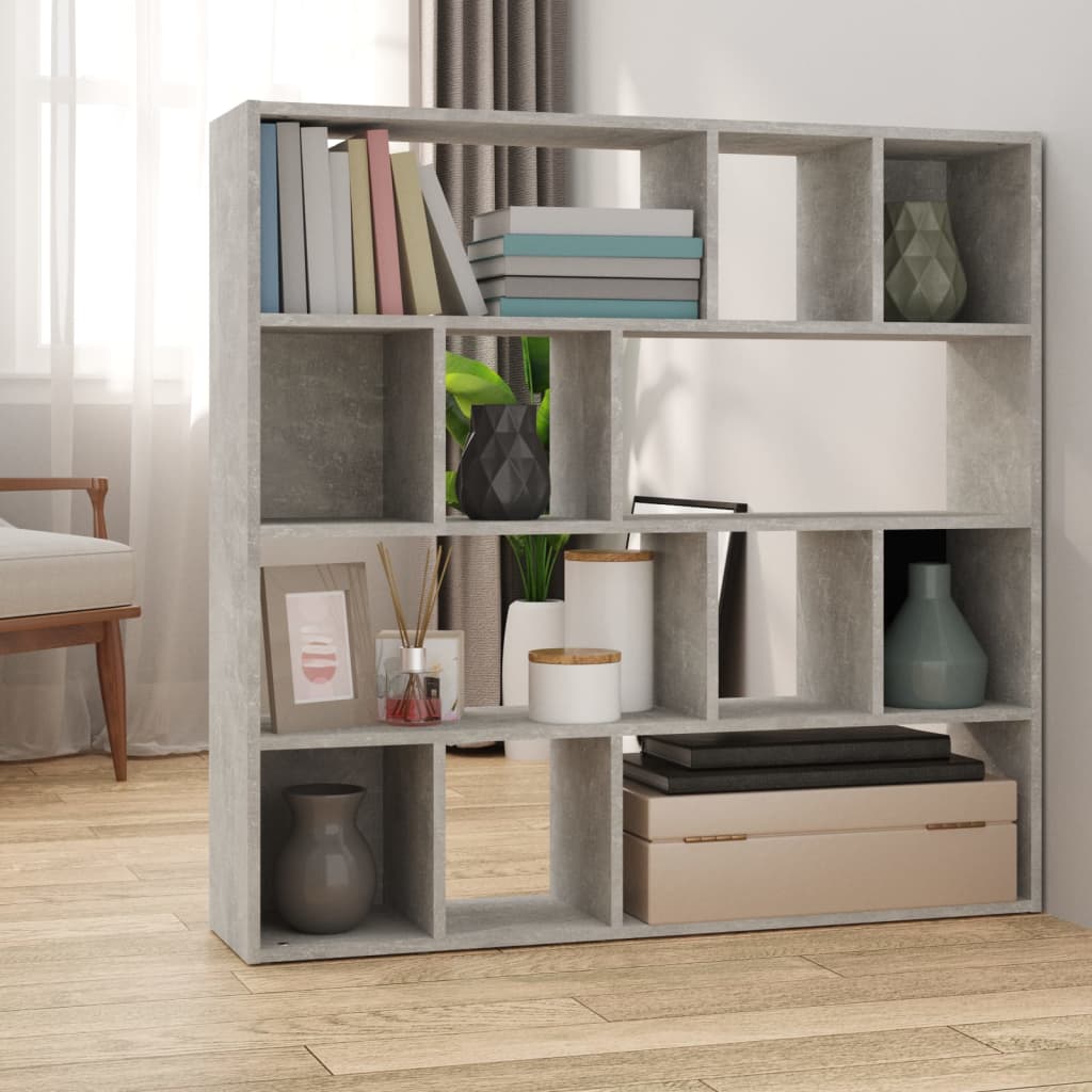 Boekenkast/kamerscherm 105x24x102 cm betongrijs is nu te koop bij PeponiXL, paradijselijk wonen!