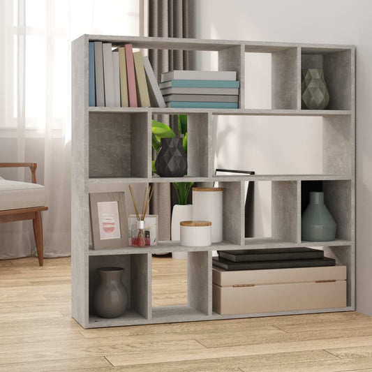 Boekenkast/kamerscherm 105x24x102 cm betongrijs is nu te koop bij PeponiXL, paradijselijk wonen!
