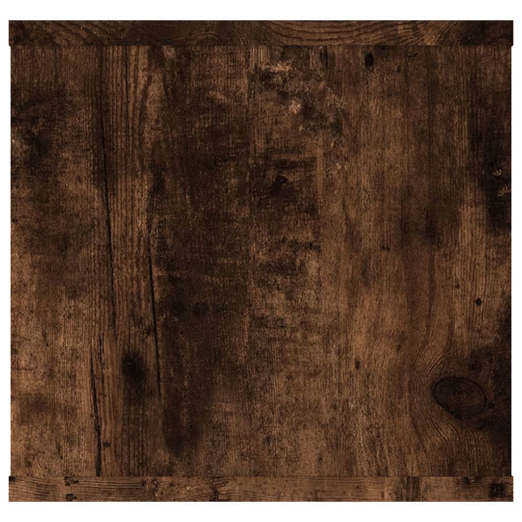 Wandschap 102x30x29 cm bewerkt hout gerookt eikenkleurig is nu te koop bij PeponiXL, paradijselijk wonen!