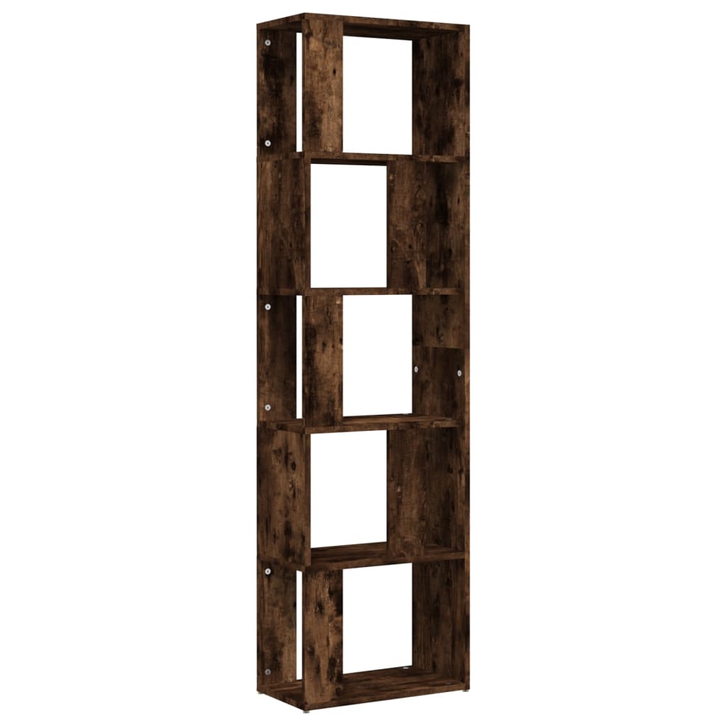 Boekenkast 45x24x160 cm bewerkt hout gerookt eikenkleurig is nu te koop bij PeponiXL, paradijselijk wonen!
