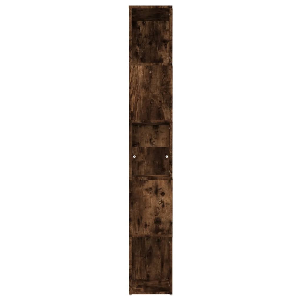 Boekenkast 45x24x160 cm bewerkt hout gerookt eikenkleurig is nu te koop bij PeponiXL, paradijselijk wonen!