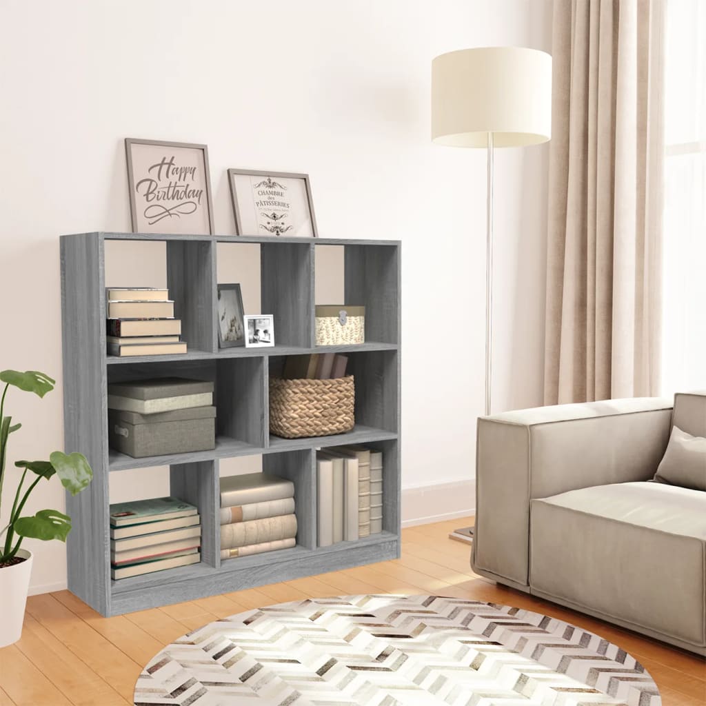 Boekenkast 97,5x29,5x100 cm bewerkt hout grijs sonoma eiken is nu te koop bij PeponiXL, paradijselijk wonen!