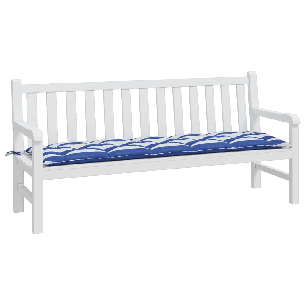 Bankkussen gestreept 180x50x7 cm stof gestreept wit en blauw is nu te koop bij PeponiXL, paradijselijk wonen!