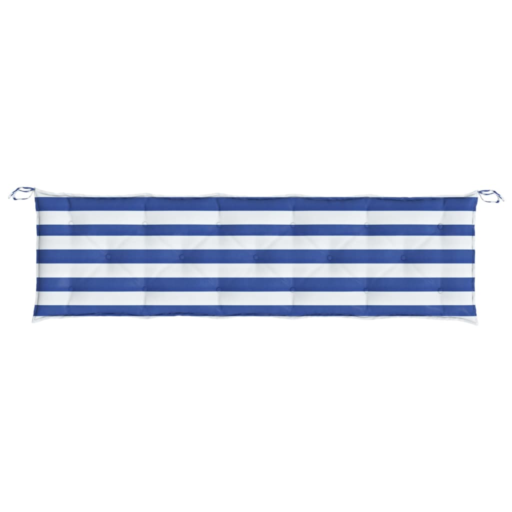 Bankkussen gestreept 180x50x7 cm stof gestreept wit en blauw is nu te koop bij PeponiXL, paradijselijk wonen!