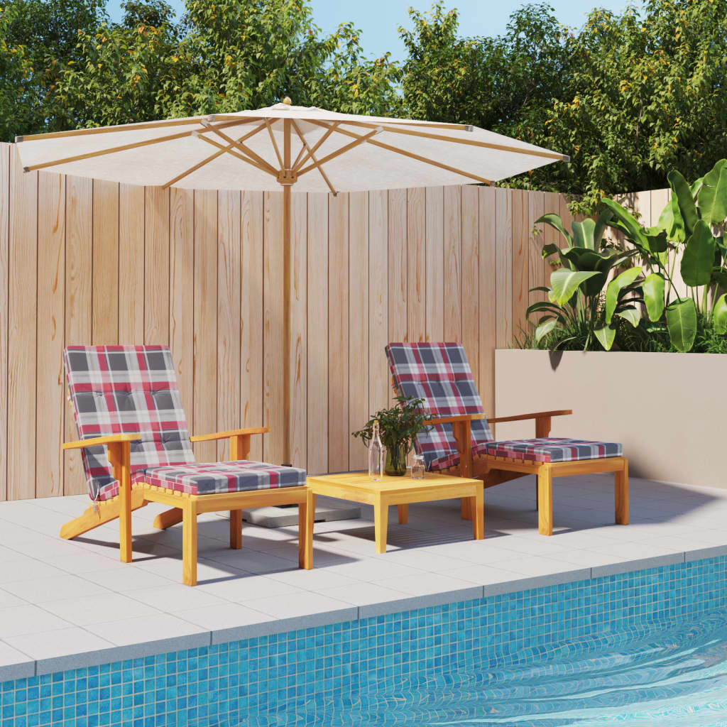 Terrasstoelkussens 2 st ruitpatroon oxford stof rood is nu te koop bij PeponiXL, paradijselijk wonen!