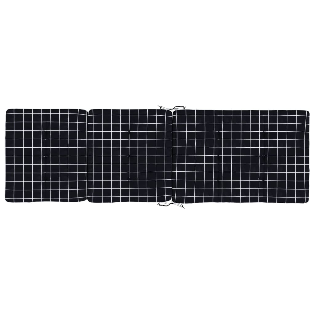 Terrasstoelkussens 2 st ruitpatroon oxford stof zwart is nu te koop bij PeponiXL, paradijselijk wonen!