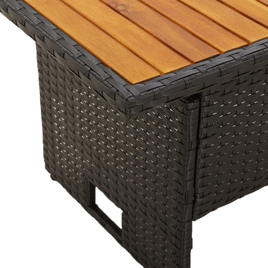 2-delige Loungeset met kussens poly rattan zwart is nu te koop bij PeponiXL, paradijselijk wonen!