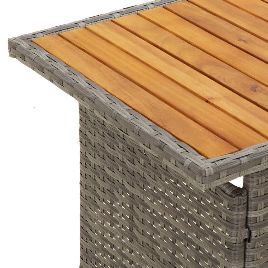 2-delige Loungeset met kussens poly rattan grijs is nu te koop bij PeponiXL, paradijselijk wonen!