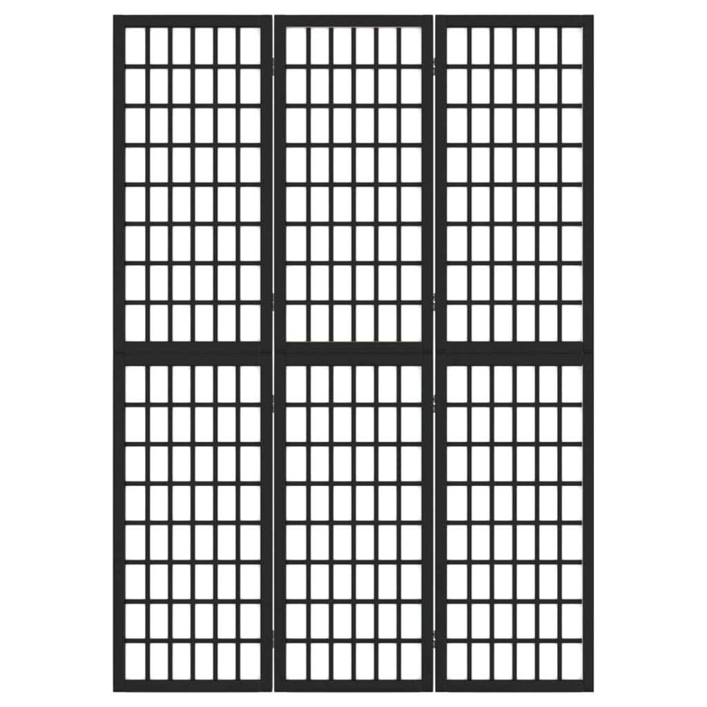 Kamerscherm inklapbaar 3 panelen Japanse stijl 120x170 cm zwart is nu te koop bij PeponiXL, paradijselijk wonen!