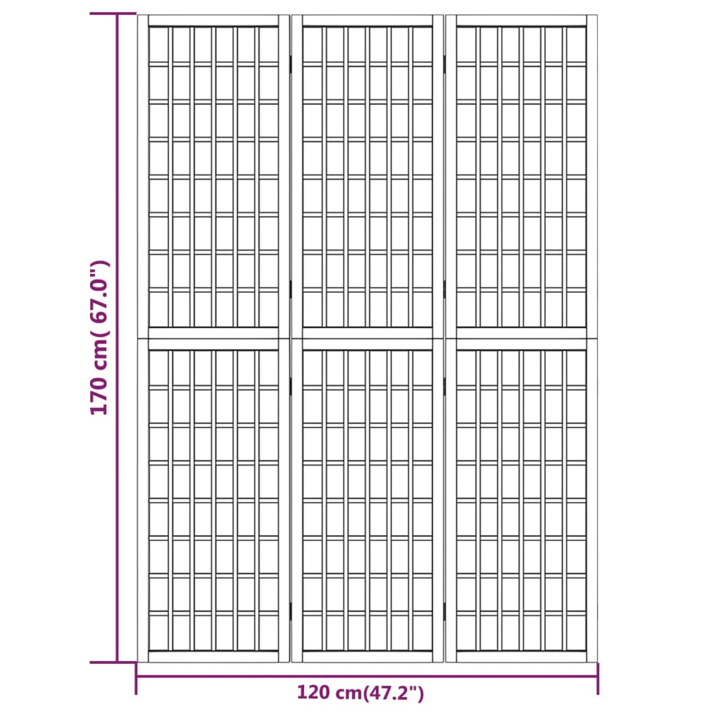 Kamerscherm inklapbaar 3 panelen Japanse stijl 120x170 cm zwart is nu te koop bij PeponiXL, paradijselijk wonen!