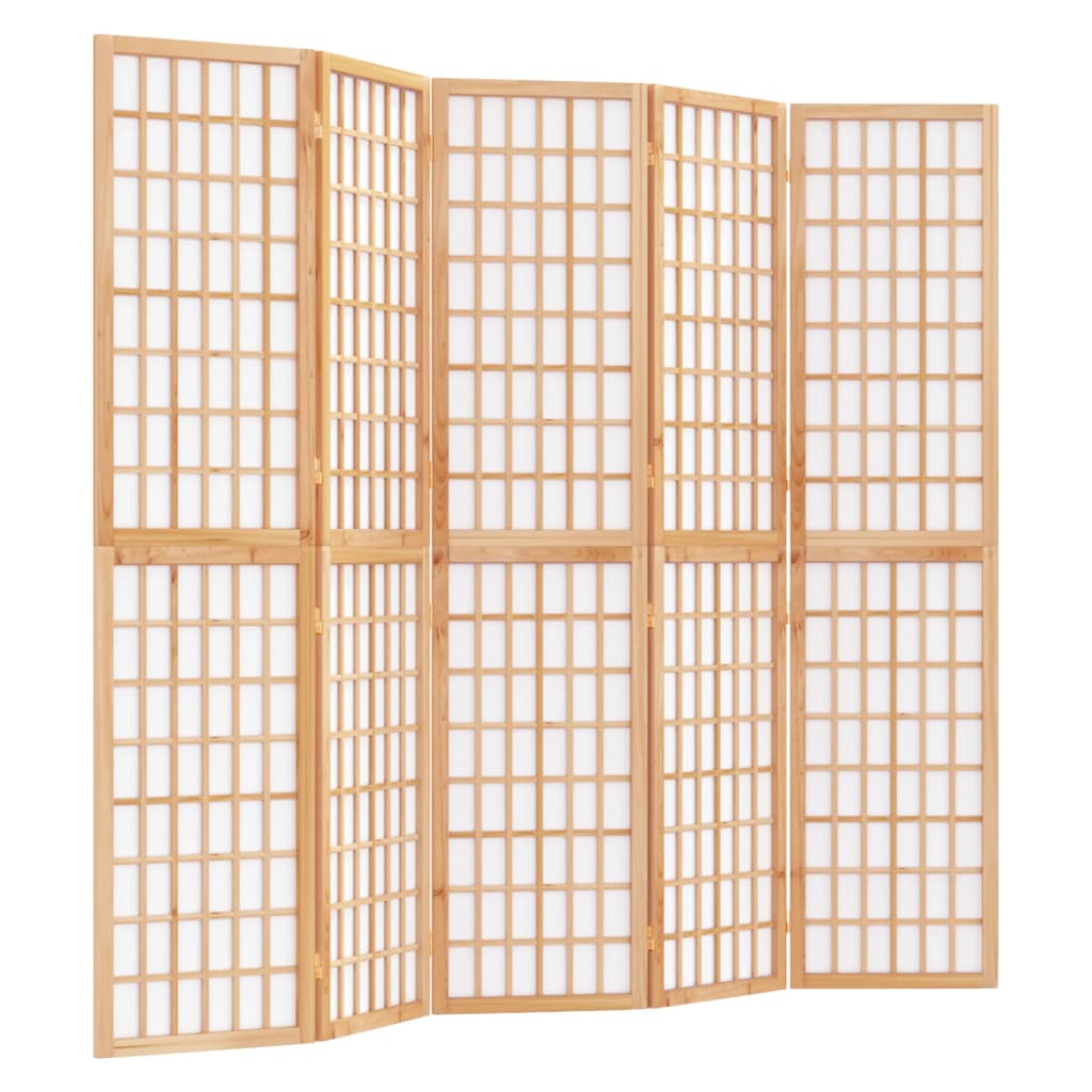 Kamerscherm inklapbaar 5 panelen Japanse stijl 200x170 cm is nu te koop bij PeponiXL, paradijselijk wonen!