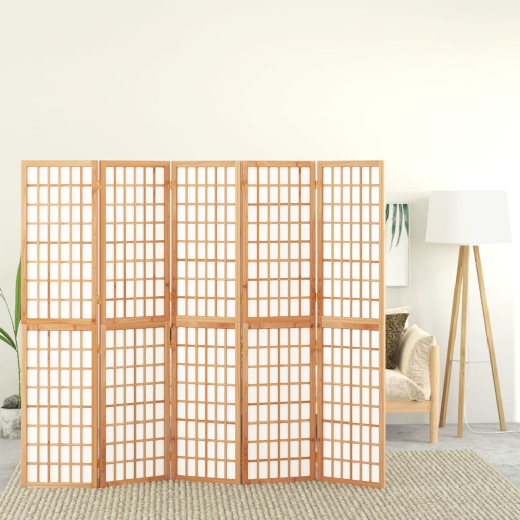 Kamerscherm inklapbaar 5 panelen Japanse stijl 200x170 cm is nu te koop bij PeponiXL, paradijselijk wonen!