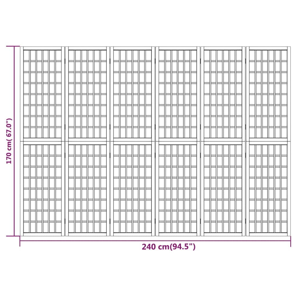 Kamerscherm inklapbaar 6 panelen Japanse stijl 240x170 cm is nu te koop bij PeponiXL, paradijselijk wonen!