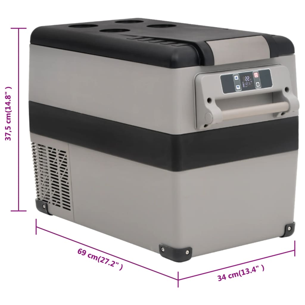 Koelbox met handvat 35 L PP & PE zwart en wit is nu te koop bij PeponiXL, paradijselijk wonen!