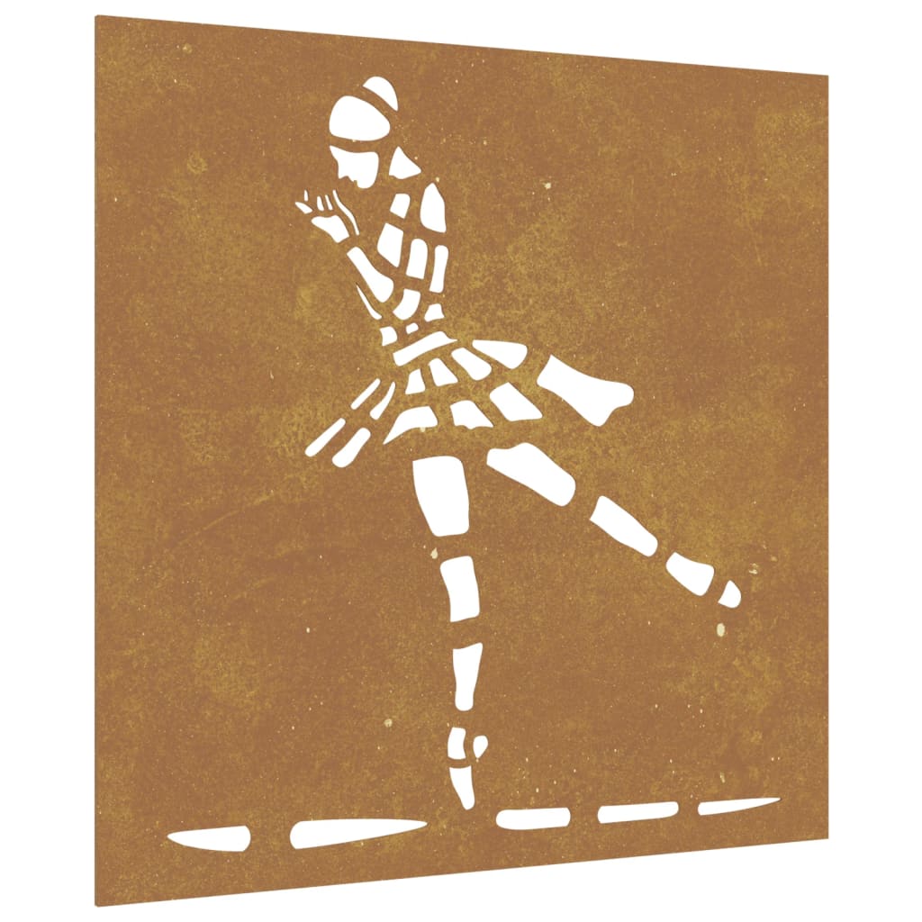 Wanddecoratie tuin balletdanserontwerp 55x55 cm cortenstaal is nu te koop bij PeponiXL, paradijselijk wonen!