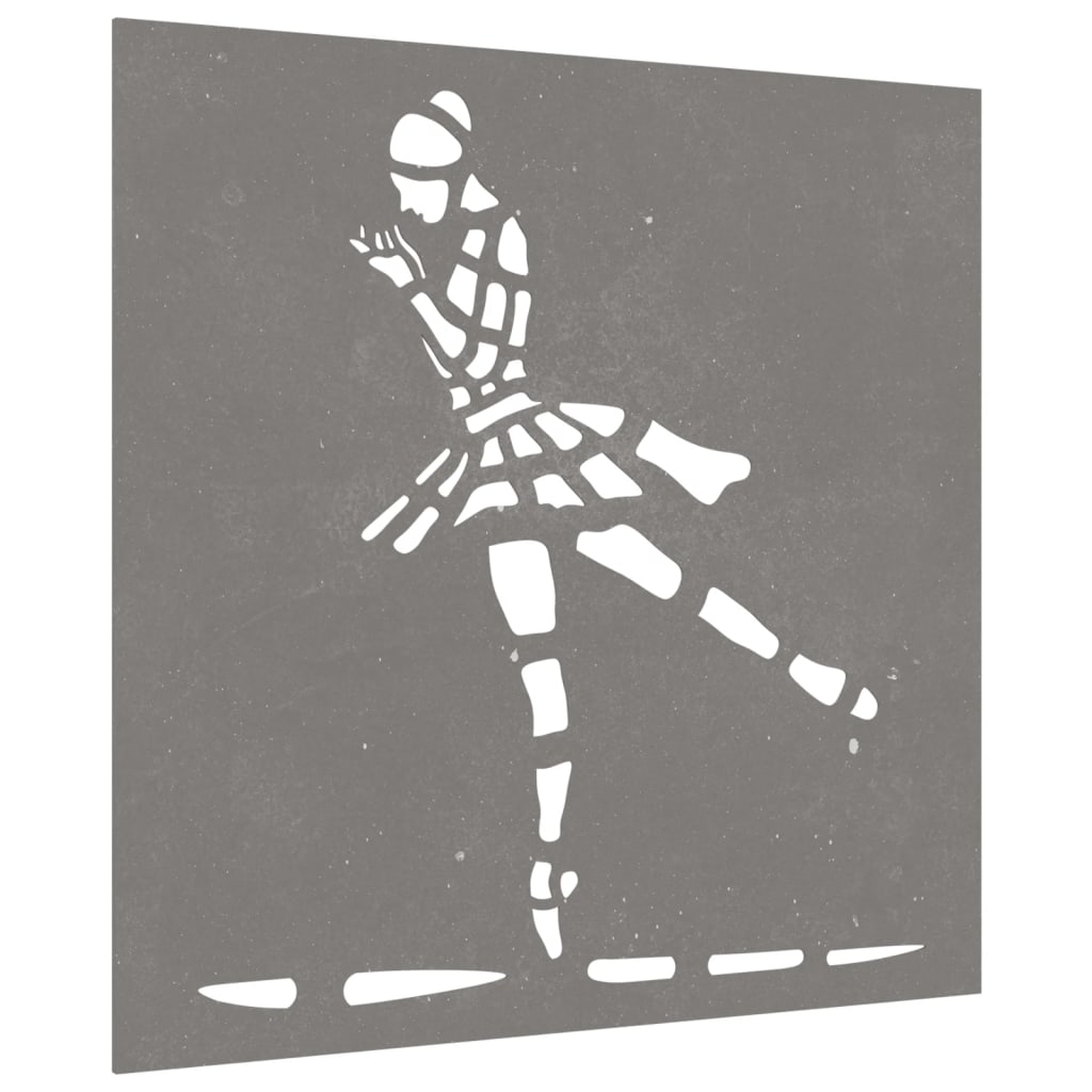 Wanddecoratie tuin balletdanserontwerp 55x55 cm cortenstaal is nu te koop bij PeponiXL, paradijselijk wonen!