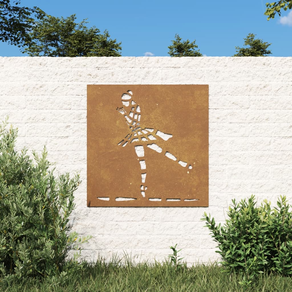 Wanddecoratie tuin balletdanserontwerp 55x55 cm cortenstaal is nu te koop bij PeponiXL, paradijselijk wonen!