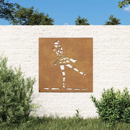 Wanddecoratie tuin balletdanserontwerp 55x55 cm cortenstaal is nu te koop bij PeponiXL, paradijselijk wonen!