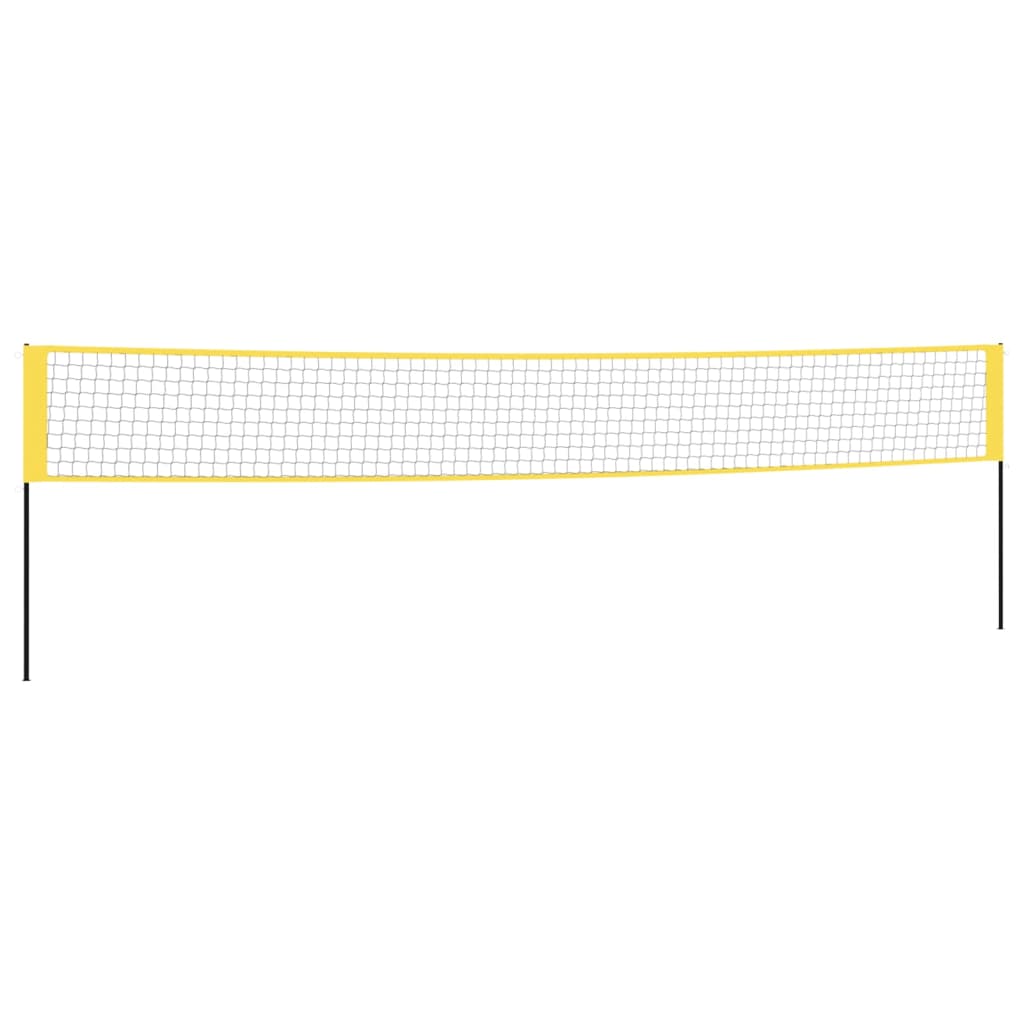 Badmintonnet 600x155 cm PE-stof geel en zwart is nu te koop bij PeponiXL, paradijselijk wonen!