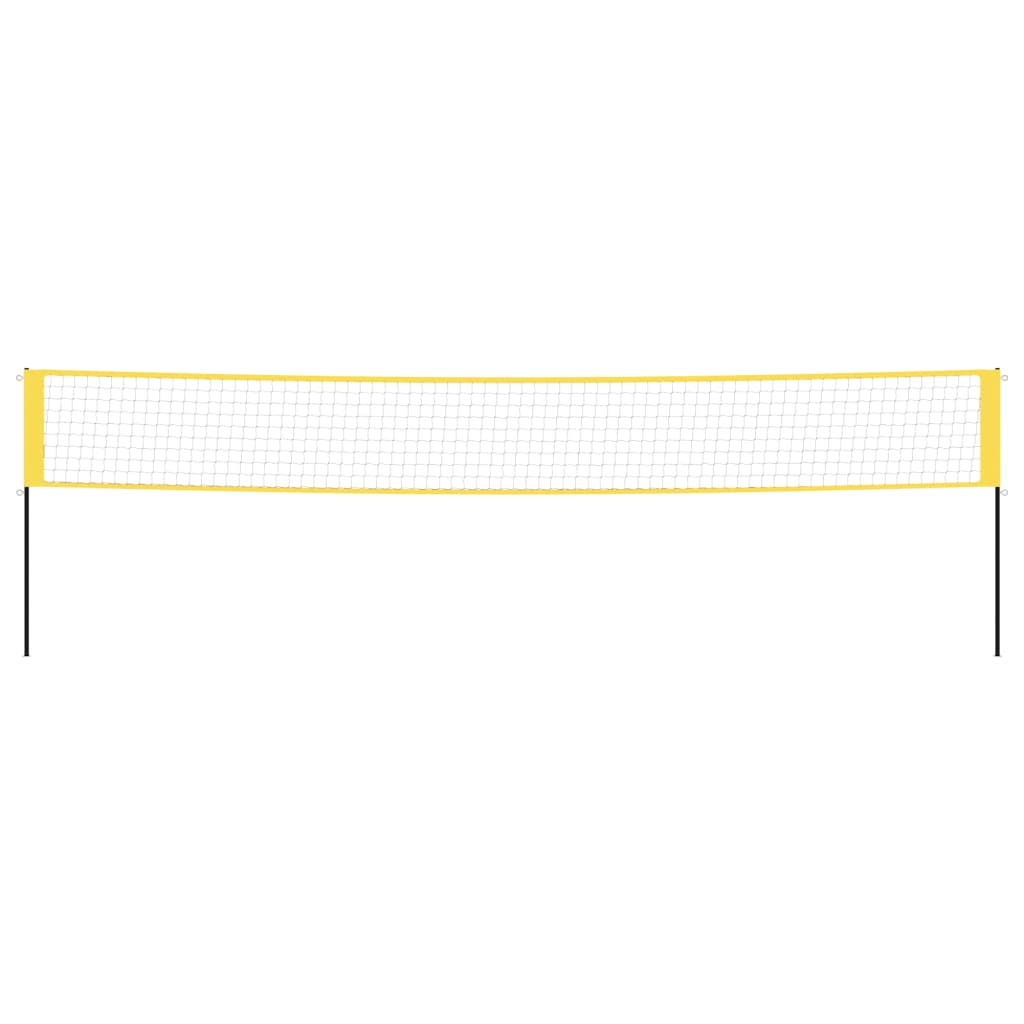 Badmintonnet 600x155 cm PE-stof geel en zwart is nu te koop bij PeponiXL, paradijselijk wonen!