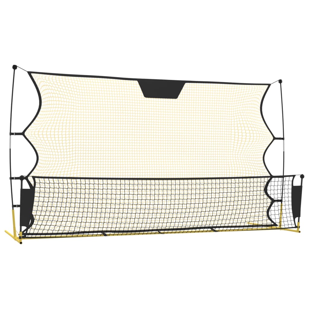 Voetbal reboundnet 183x85x120 cm polyester zwart en geel is nu te koop bij PeponiXL, paradijselijk wonen!