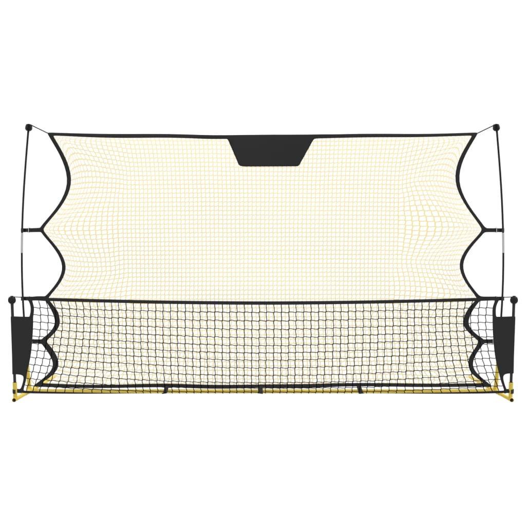 Voetbal reboundnet 183x85x120 cm polyester zwart en geel is nu te koop bij PeponiXL, paradijselijk wonen!